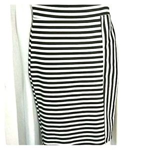 Lovely Striped Black and White Skirt